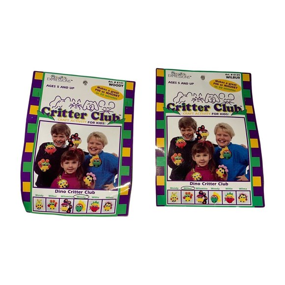 NIP Creative Expressions Critter Club for Kids Craft Activity Set 5 Characters - Picture 4 of 7